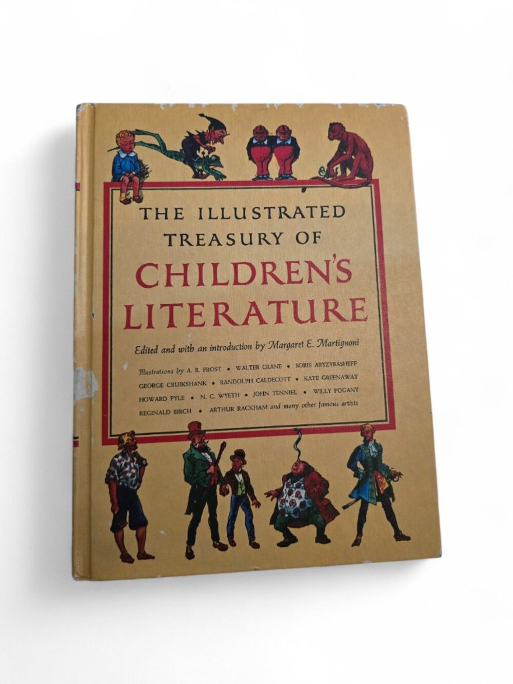 Vintage 1955 Illustrated Treasury of Childrens Literature HC Classic Story Book